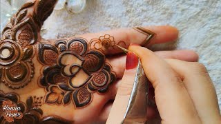 Latest Intricate Heart Pattern Mehndi Design 2024  Step by Step Tutorial  Henna Fever [upl. by Xonel63]