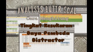 Analisis Butir Soal  Cara Menghitung Tingkat Kesukaran Daya Pembeda Soal dan Analisis Pengecoh [upl. by Miran]