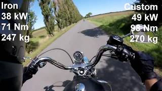 Harley Sportster 883 vs 1200  TEST  CZ MotoVlog [upl. by Matthews]