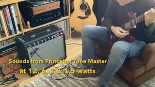 Sound Comparison Fender Princeton Reverb Tone Master at 6 3 15 Watts and Amp Features [upl. by Janene]