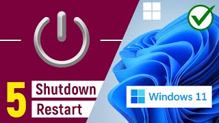 ✅ 5 Ways to Shutdown Turn Off or Restart Windows 11 PCLaptop [upl. by Akinyt290]