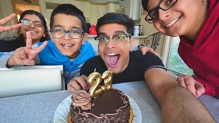 My Birthday Vlog Surprised with 2 CAKES  SAMOSA [upl. by Nnylesor]