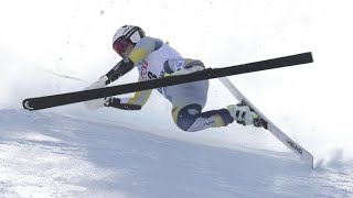 Kajsa Vickhoff LIE  CRASH  Super G  Val di Fassa 2021 [upl. by Anahsar266]