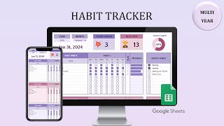 Habit Tracker Template  Boost Productivity amp Achieve Your Goals [upl. by Ibbison547]