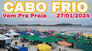 🤜🏾🤛🏾CABO FRIO AGORA 27 de Janeiro de 2024 ⛱️ Praia do Forte Lotada Verão [upl. by Akym]