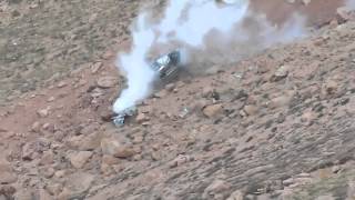 Mitsubishi Lancer Evo Crash  Insane Rolls many times [upl. by Orrocos]