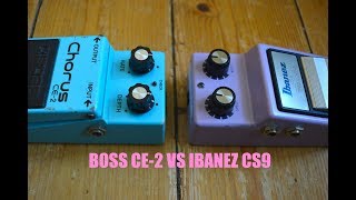 BOSS CE2 VS IBANEZ CS9 [upl. by Airdnazxela400]