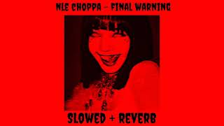 NLE Choppa  Final Warning SLOWEDREVERB [upl. by Ashwell]