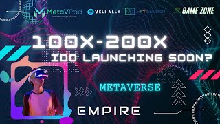 METAVERSE  100200x Potential on upcoming IDOs  Velhalla amp MetaVPad  Gamezone amp NFT Launch [upl. by Obeded]