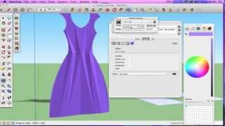 SketchUp Tutorial Creating Clothes with Follow Me Tool Move Tool and From Contours [upl. by Ainad]