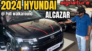 2024 Hyundai Alcazar facelift  Hyundai Alcazar Signature Top Model Detailed Interior Features [upl. by Ytsihc415]