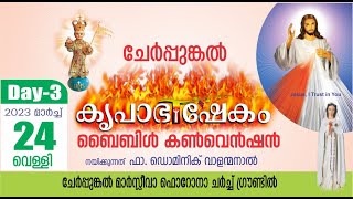 Day 3  Krupabhishekam Cherpunkal Bible Convention  March 22 to 26  Fr Dominic Valanmanal [upl. by Conny]