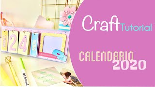 Tutorial ✂️ Calendario 2020 📅🤩🎀 para escritorio  DIY  Plantillas GRATIS  SCRAPtips [upl. by Liag732]