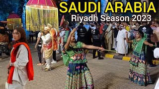 Riyadh Season 2023  Strolling Very Modern Night Life In Saudi Arabia [upl. by Hayalat562]