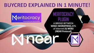 MERITOCRACY PLUGIN A BRIDGE BETWEEN WORDPRESS WEB2 amp WEB3 NEAR BUYCRED EXPLAINED IN 1 MINUTE [upl. by Aerdnua]