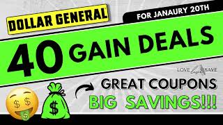 🏃‍♀️ DOLLAR GENERAL GAIN COUPONING DEALS 🤑 FOR JANUARY 20TH [upl. by Aziar]