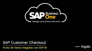 SAP Business One en Español  Customer Checkout [upl. by Anastas]