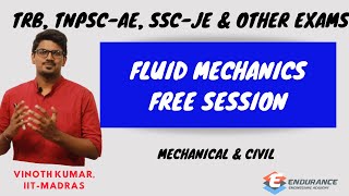 Fluid Mechanics  Free Session  TRB TNPSCAE SSCJE amp OTHER EXAMS [upl. by Yngiram]