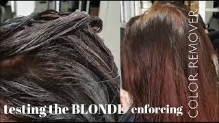 testing the BOND enforcing COLOR REMOVER from schwarzkopf [upl. by Kerred]