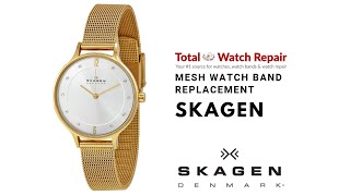 Changing Skagen Mesh Watch Strap with Screws [upl. by Hatokad954]