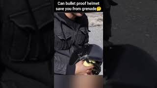 Can bullet proof helmet save you from grenade shorts ytshorts facts experiment [upl. by Sherrod]