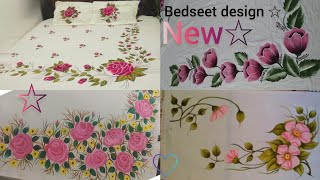 bedseet design paint design chadar painting design paint designs vairal Video paint pakistani [upl. by Agan]