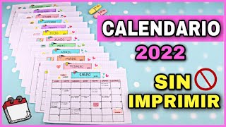 HAZ TU PROPIO CALENDARIO SIN IMPRIMIR NADA  PAPELERÍA CASERA  NatyGloss [upl. by Ilsa]