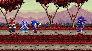 SSF2 Mod Battle Sonic Lilac Mario Vs Mecha Sonic [upl. by Kannan560]