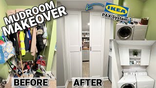 MUDROOM amp LAUNDRY ROOM MAKEOVER using IKEA Pax System  Sarah Rae Vargas [upl. by Marshall145]