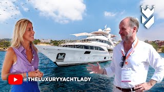 Tour of Benetti 121 Superyacht with THE LUXURY YACHT LADY [upl. by Yrrej82]