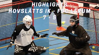 Highlights Hovslätts IK  FBC Lerum InnebandyFloorball [upl. by Anirad]