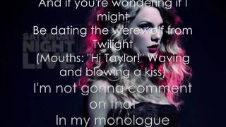 Monologue Song  Taylor Swift Lyrics [upl. by Zul]