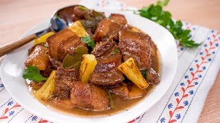 Filipino Pork Adobo w Pineapple  Pais Kitchen  Filipino Recipe [upl. by Eimile]