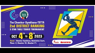 TSTTA 2nd District Ranking 3 Star Table Tennis Tournament Chembur Gymkhana [upl. by Akenit]