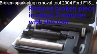 Broken spark plug removal tool 2004 Ford F150 54L 3 valve [upl. by Aivataj]