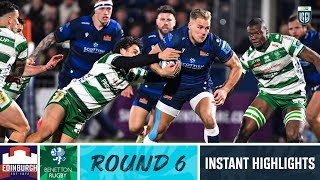 Edinburgh v Benetton  Instant Highlights  Round 6  URC 202324 [upl. by Enitsirt]