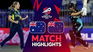 Australia Women vs New Zealand Women 10th T20 World Cup Highlights 2024  AUSW vs NZW Highlights [upl. by Halyhs]