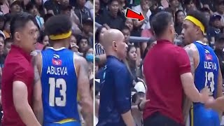 MAGNOLIA CALVIN ABUEVA GUSTONG AWAYIN ANG ROS BENCH MATAPOS MATAWAGAN NG TECHNICAL FOUL [upl. by Ahseela]