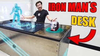 We made a REAL HOLOGRAM Desk like Tony Starks [upl. by Coumas637]