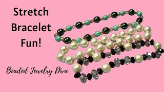 Stretch Bracelet Tutorial  How to Make a Beaded Stretch Bracelet [upl. by Jasik]