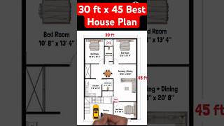 30 x 45 House Plan  30x45 House Design  30x45 Ghar ka Naksha  East Facing House Plan [upl. by Sandy]