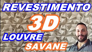 REVESTIMENTO DE PAREDE 3D LOUVRE BRUN  SAVANE CERÂMICA VEJA O ANTES E DEPOIS DO ASSENTAMENTO [upl. by Kliber]