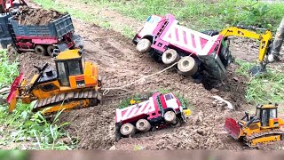 We are going to rebuild this road to be better again excavator rcdozer rctrucks toycars [upl. by Leifeste]