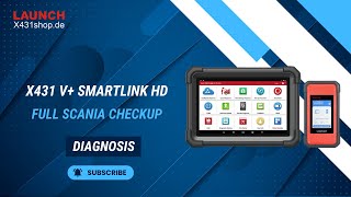 How to use Launch X431 HD V SmartLink HD Doing a full SCANIA checkup [upl. by Anahsohs]