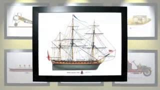 HMS Euryalus British frigate 1803 Profile Print maritime art [upl. by Asum]