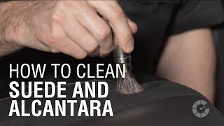 How To Clean Suede and Alcantara  Autoblog Details [upl. by Emmie]