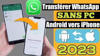 Comment transférer Whatsapp dAndroid Vers un Nouvel iPhone Sans Pc En 2024 [upl. by Nidla]