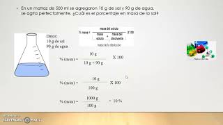 Porcentajes masa volumen y partes por millón ppm [upl. by Boote]