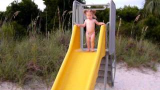 16 month old baby masters the slideMOV [upl. by Anaek]