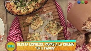 Receta express Papas aplastadas a la crema gratinadas  Morfi [upl. by Lupee]